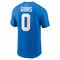 Jahmyr Gibbs Detroit Lions Name & Number T-Shirt - Blue - Nike
