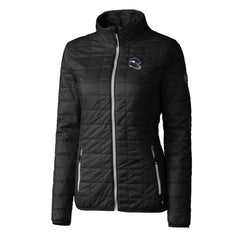 Minnesota Vikings Cutter & Buck Women's Helmet Logo Rainier PrimaLoft Eco Insulated Full-Zip Puffer Jacket - Black - NFL