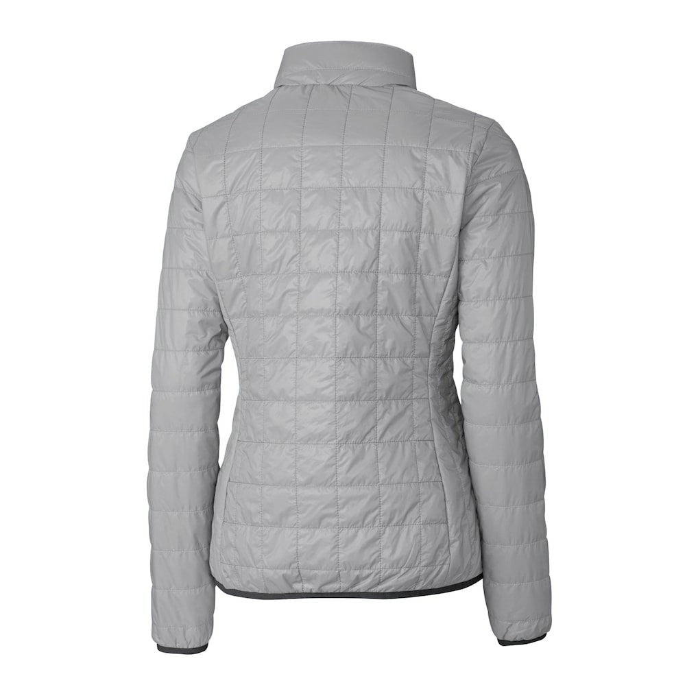 Pittsburgh Steelers Cutter & Buck Women's Helmet Logo Rainier PrimaLoft Eco Insulated Full-Zip Puffer Jacket - Gray - NFL
