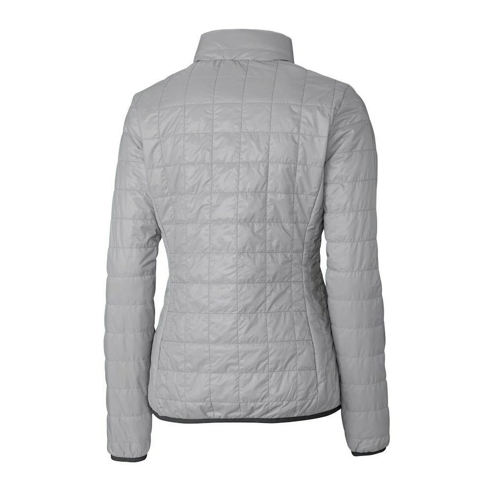 Pittsburgh Steelers Cutter & Buck Women's Helmet Logo Rainier PrimaLoft Eco Insulated Full-Zip Puffer Jacket - Gray - NFL