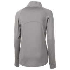 New York Jets Cutter & Buck Women's Helmet Logo Adapt Eco Knit Stretch Recycled Half-Zip Pullover Top - Gray - NFL