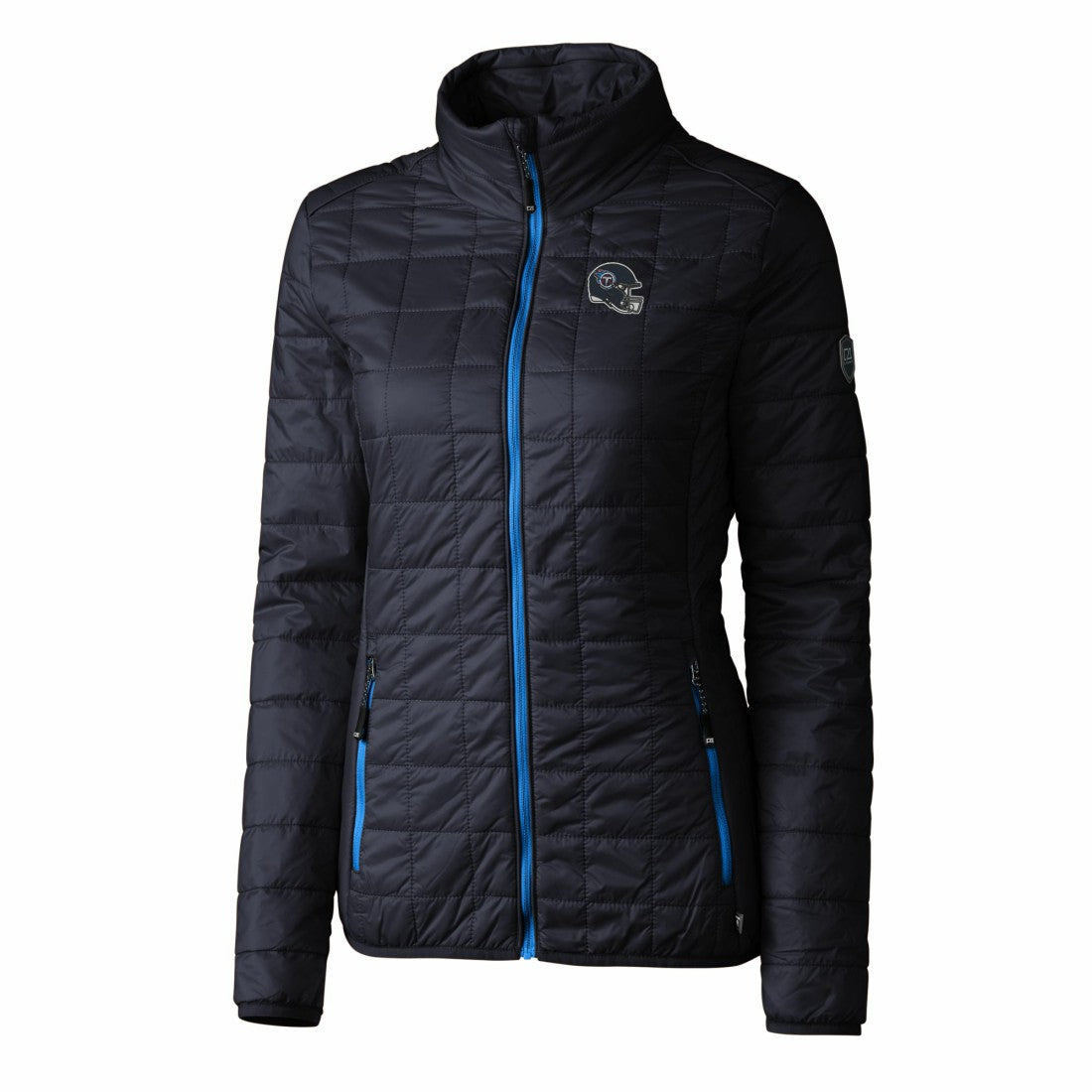 Tennessee Titans Cutter & Buck Women's Helmet Logo Rainier PrimaLoft Eco Insulated Full-Zip Puffer Jacket - Navy - NFL