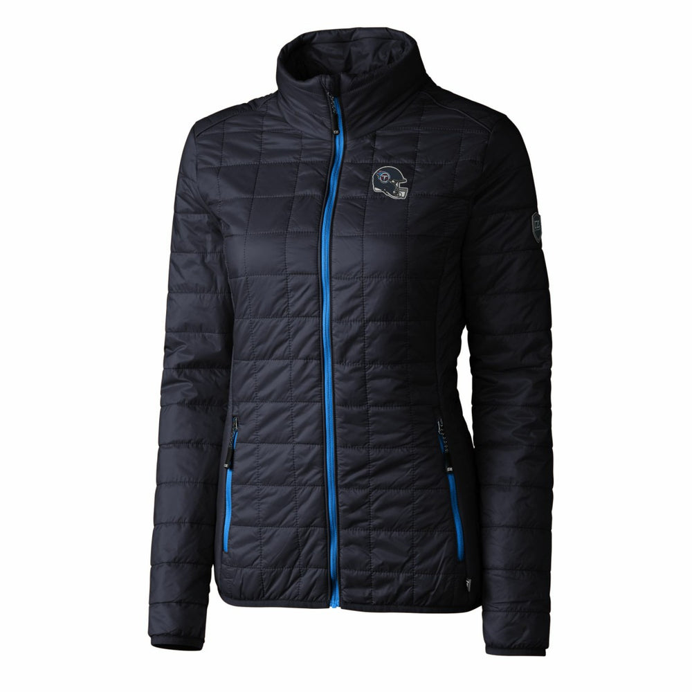 Tennessee Titans Cutter & Buck Women's Helmet Logo Rainier PrimaLoft Eco Insulated Full-Zip Puffer Jacket - Navy - NFL
