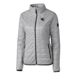 Baltimore Ravens Cutter & Buck Women's Helmet Logo Rainier PrimaLoft Eco Insulated Full-Zip Puffer Jacket - Gray - NFL