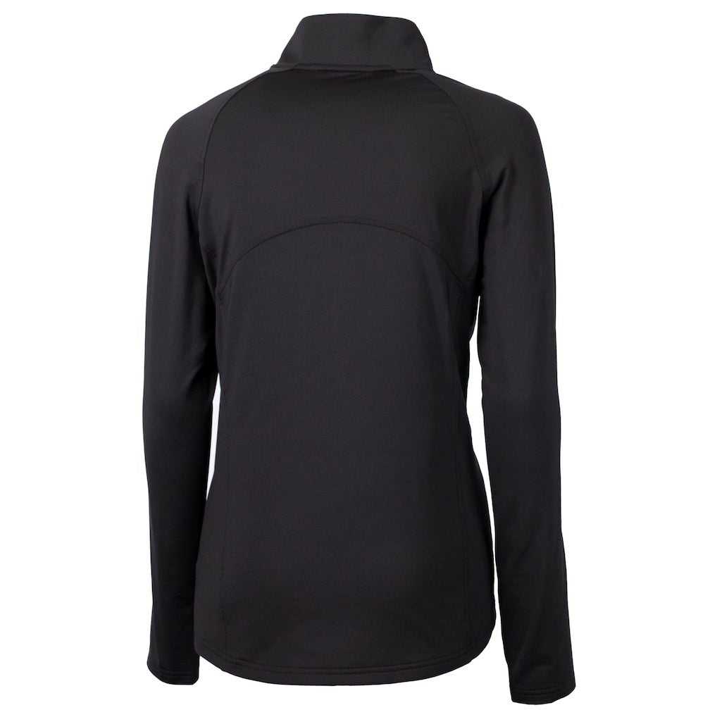 Washington Commanders Cutter & Buck Women's Helmet Logo Adapt Eco Knit Stretch Recycled Half-Zip Pullover Top - Black - NFL