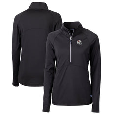 Arizona Cardinals Cutter & Buck Women's Helmet Logo Adapt Eco Knit Stretch Recycled Half-Zip Pullover Top - Black - NFL