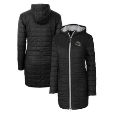Baltimore Ravens Cutter & Buck Women's Helmet Logo Rainier Primaloft Eco Insulated Hooded Long Coat - Black - NFL