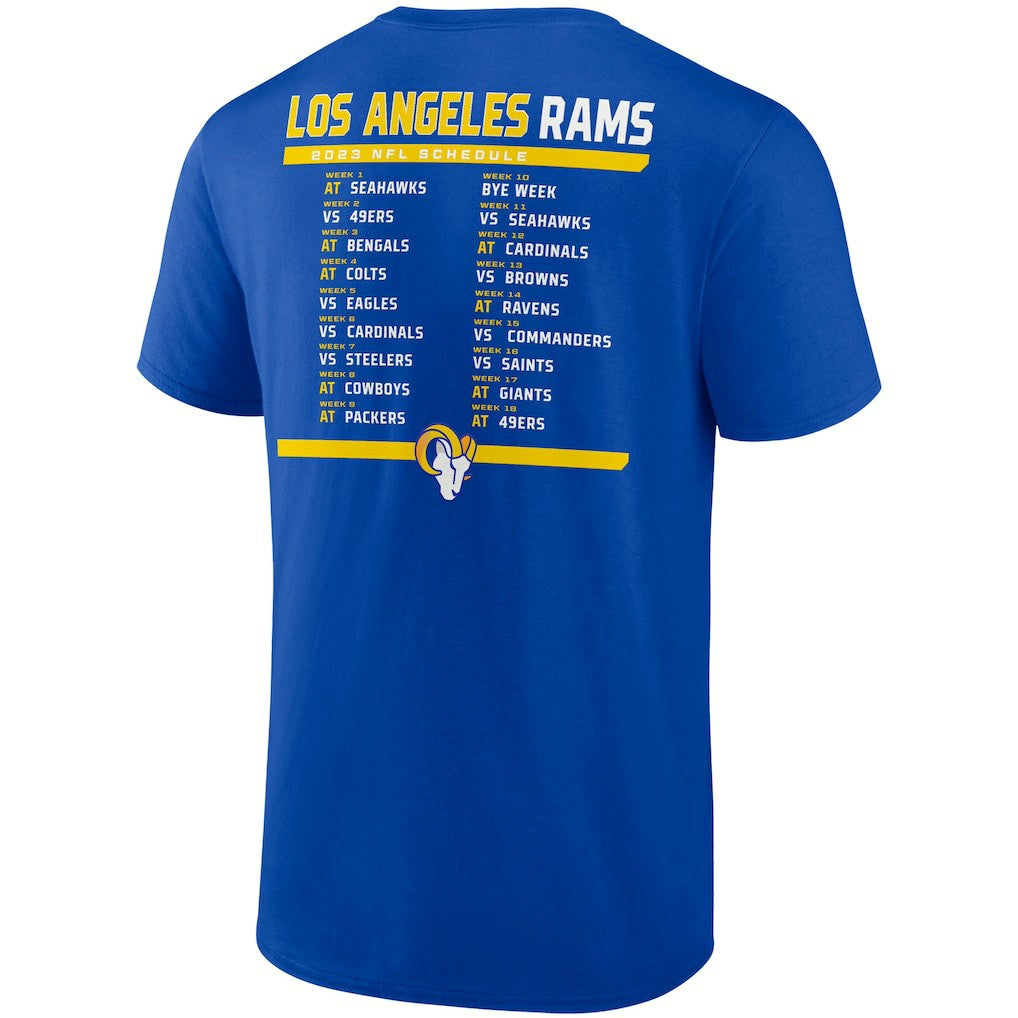 Los Angeles Rams Two-Pack 2023 Schedule T-Shirt Combo Set - Royal/White - Fanatics