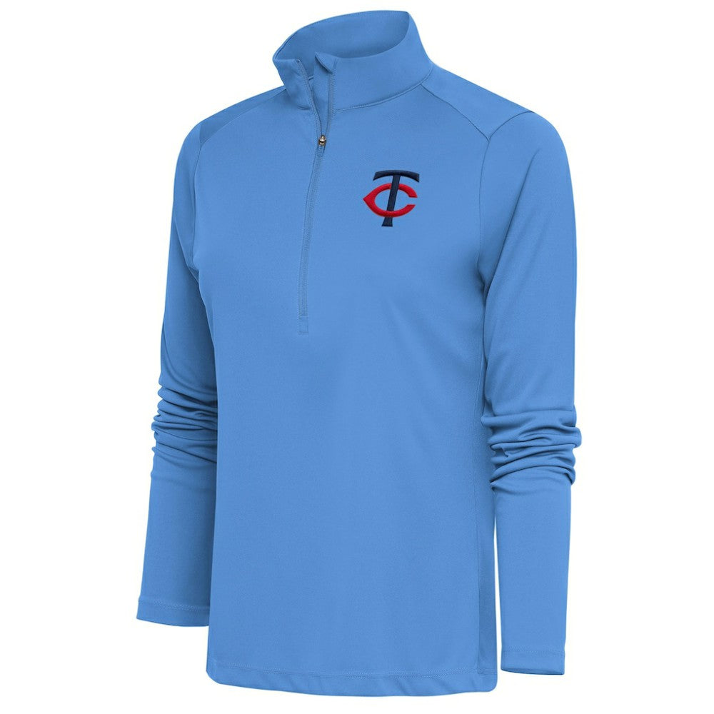 Minnesota Twins Antigua Women's Tribute Half-Zip Pullover Top Discount