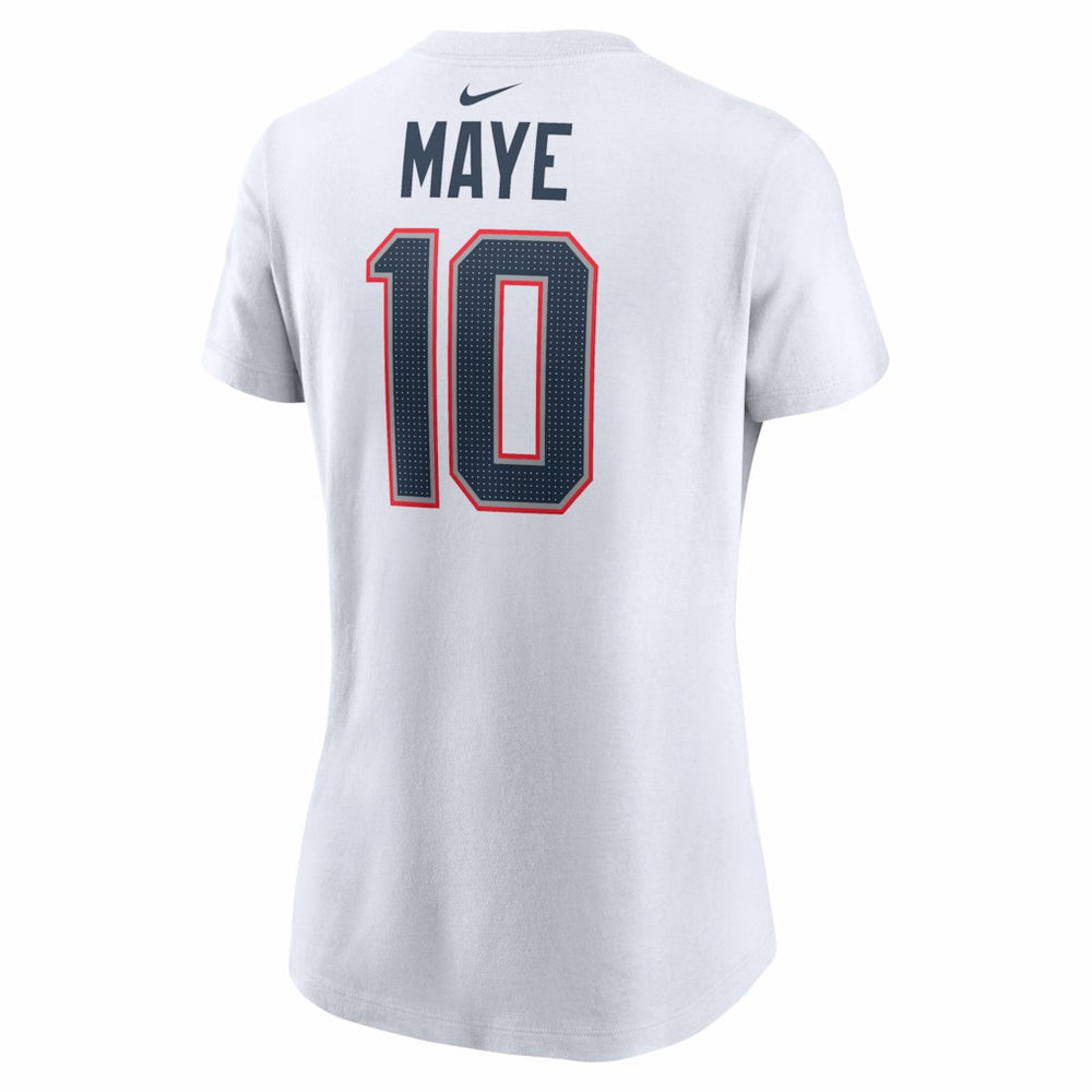 Drake Maye New England Patriots Women's Player Name & Number T-Shirt - White - Nike
