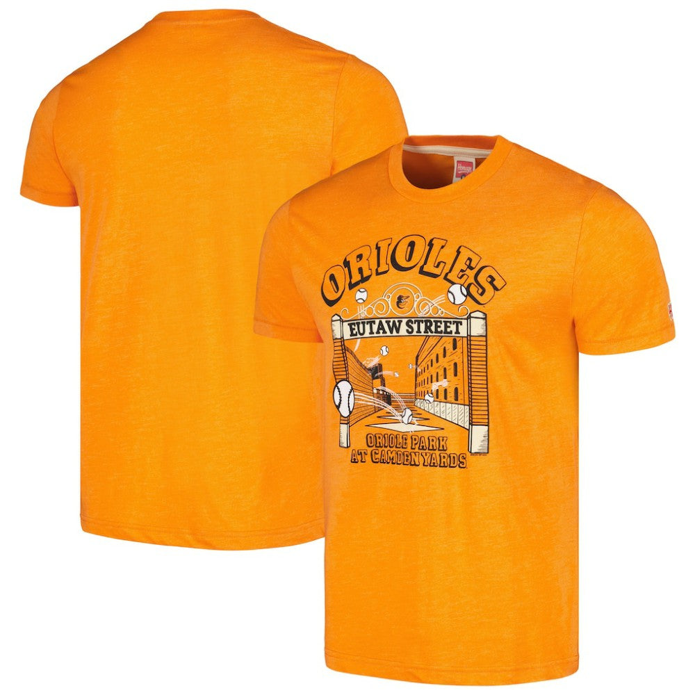 Baltimore Orioles Homage Eutaw Street Hyper Local Tri-Blend T-Shirt Near Me