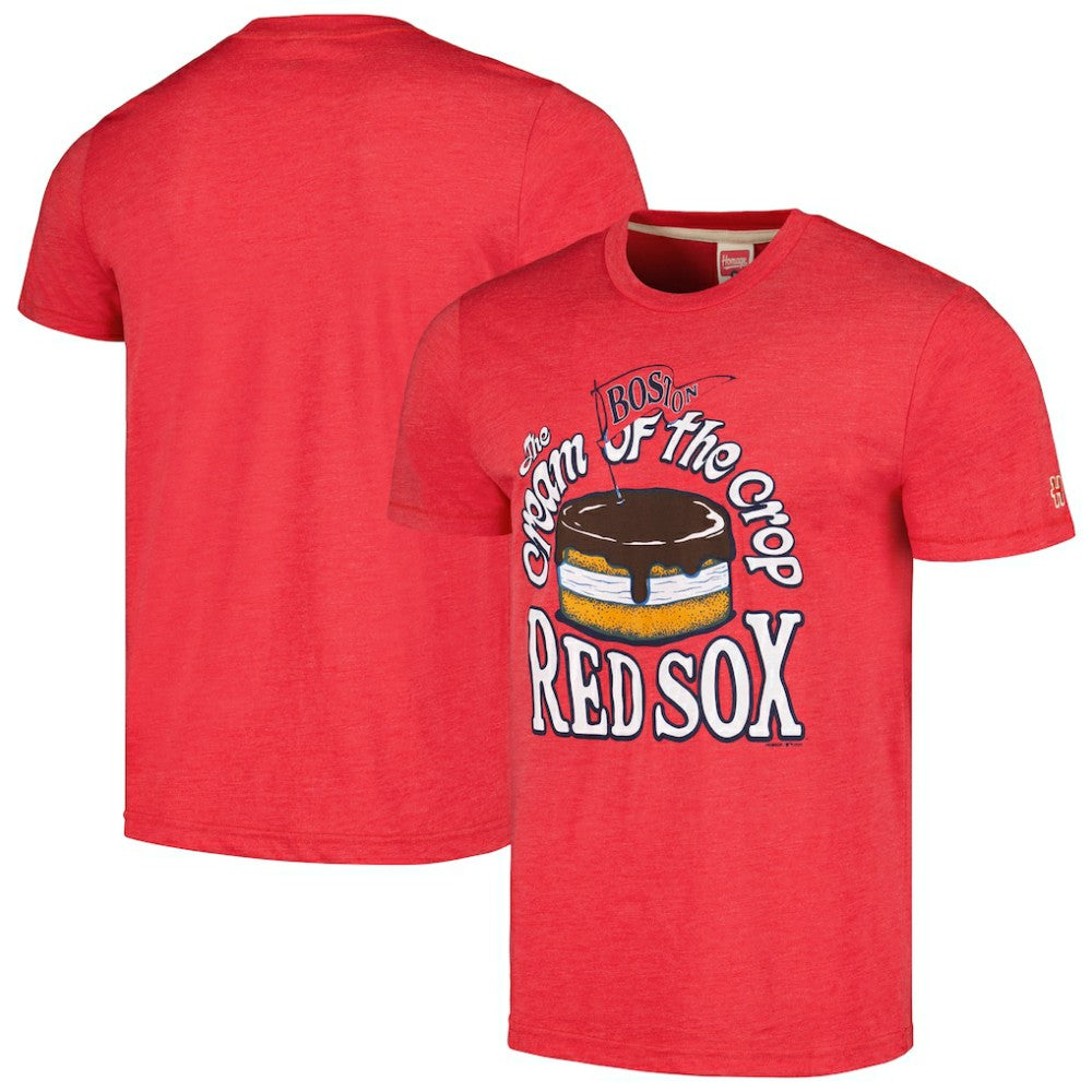 Boston Red Sox Homage Cream of the Crop Hyper Local Tri-Blend T-Shirt Sale
