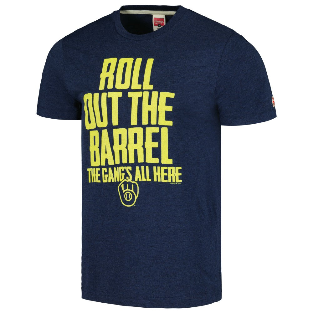 Milwaukee Brewers Homage Gangs All Here Hyper Local Tri-Blend T-Shirt Online