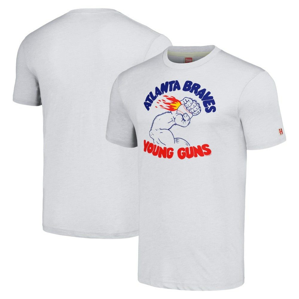 Atlanta Braves Homage Doodle Collection Young Guns Tri-Blend T-Shirt Near Me