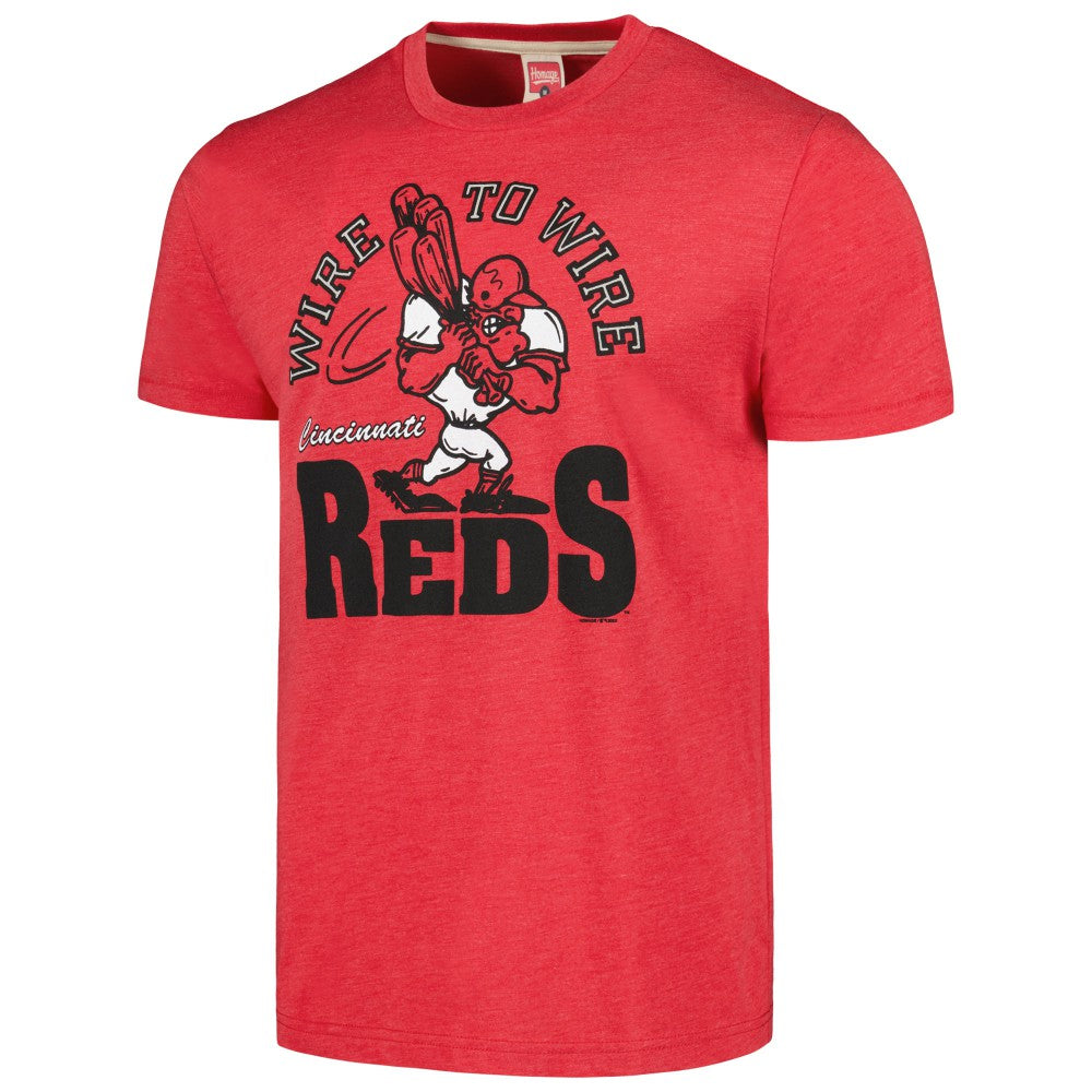 Cincinnati Reds Homage Doodle Collection Wire to Wire Tri-Blend T-Shirt Online