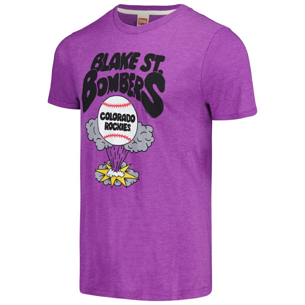 Colorado Rockies Homage Doodle Collection Blake St. Bombers Tri-Blend T-Shirt Online