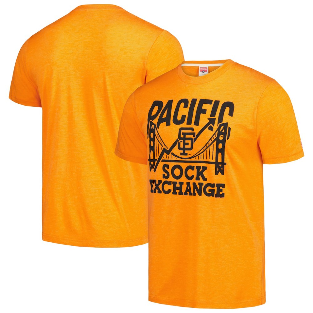 San Francisco Giants Homage Doodle Collection Pacific Sock Exchange Tri-Blend T-Shirt Outlet