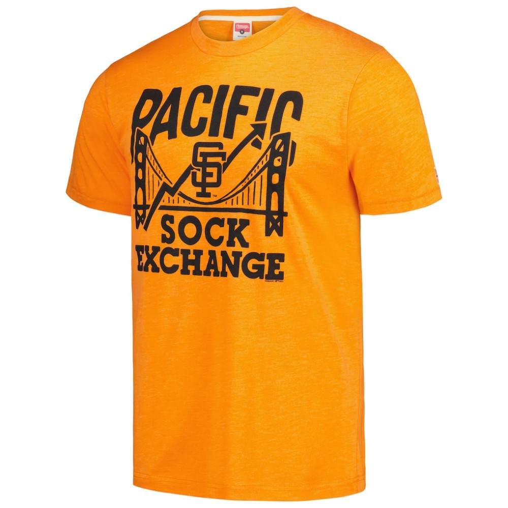 San Francisco Giants Homage Doodle Collection Pacific Sock Exchange Tri-Blend T-Shirt Outlet