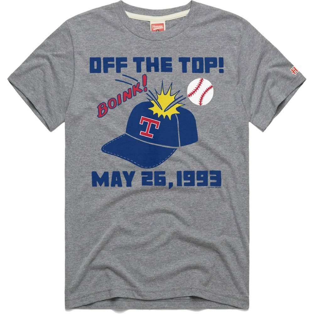 Texas Rangers Homage Doodle Collection Off the Top Tri-Blend T-Shirt Discount