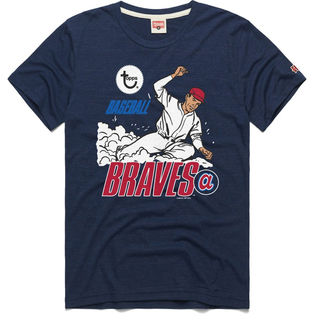 Atlanta Braves Homage x Topps Tri-Blend T-Shirt Discount