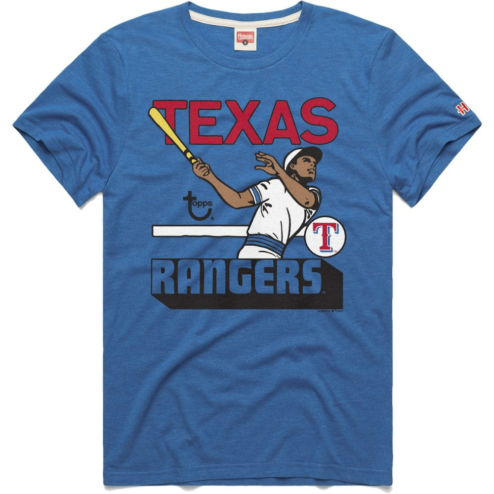 Texas Rangers Homage x Topps Tri-Blend T-Shirt Outlet