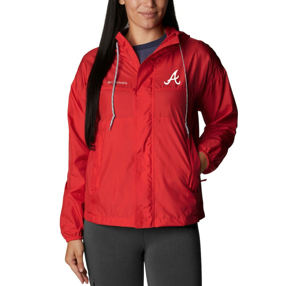 Atlanta Braves Columbia Women's Flash Challenger Full-Zip Windbreaker Jacket Discount