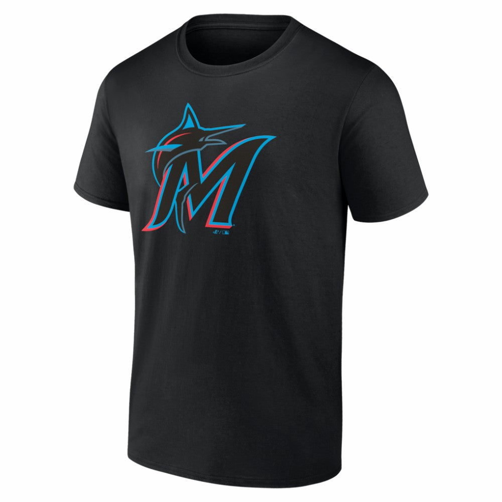 Miami Marlins Logo Athletic Official Logo T-Shirt Discount