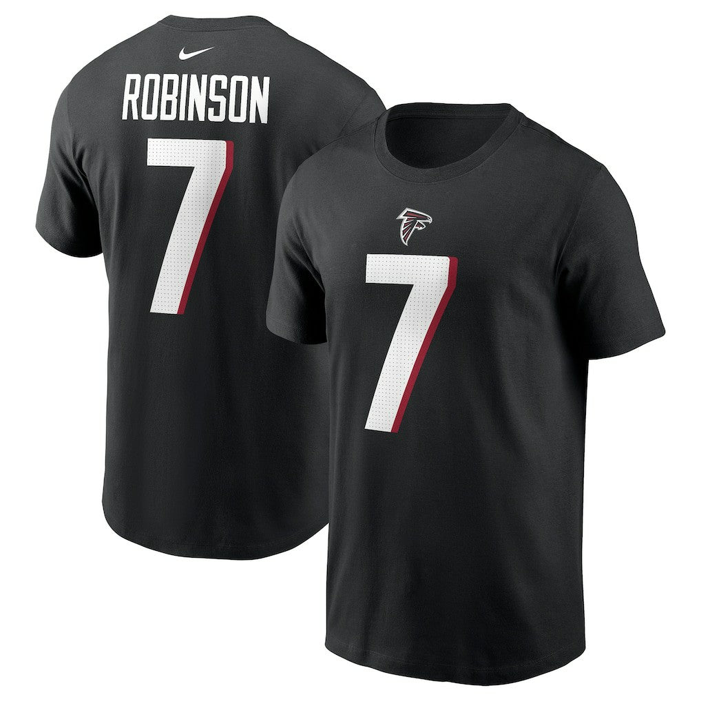 Bijan Robinson Atlanta Falcons Player Name & Number T-Shirt - Black - Nike