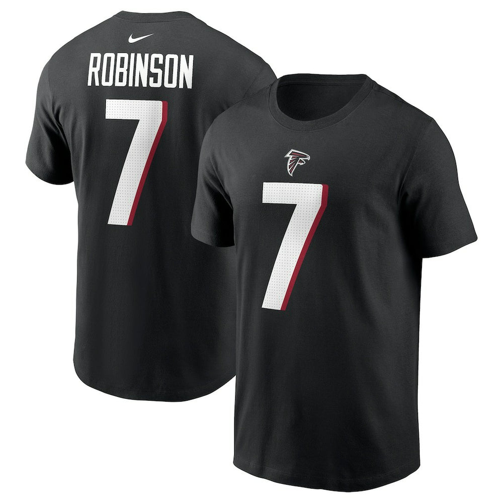 Bijan Robinson Atlanta Falcons Player Name & Number T-Shirt - Black - Nike