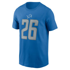 Jahmyr Gibbs Detroit Lions 2023 NFL Draft First Round Pick Player Name & Number T-Shirt - Blue - Nike