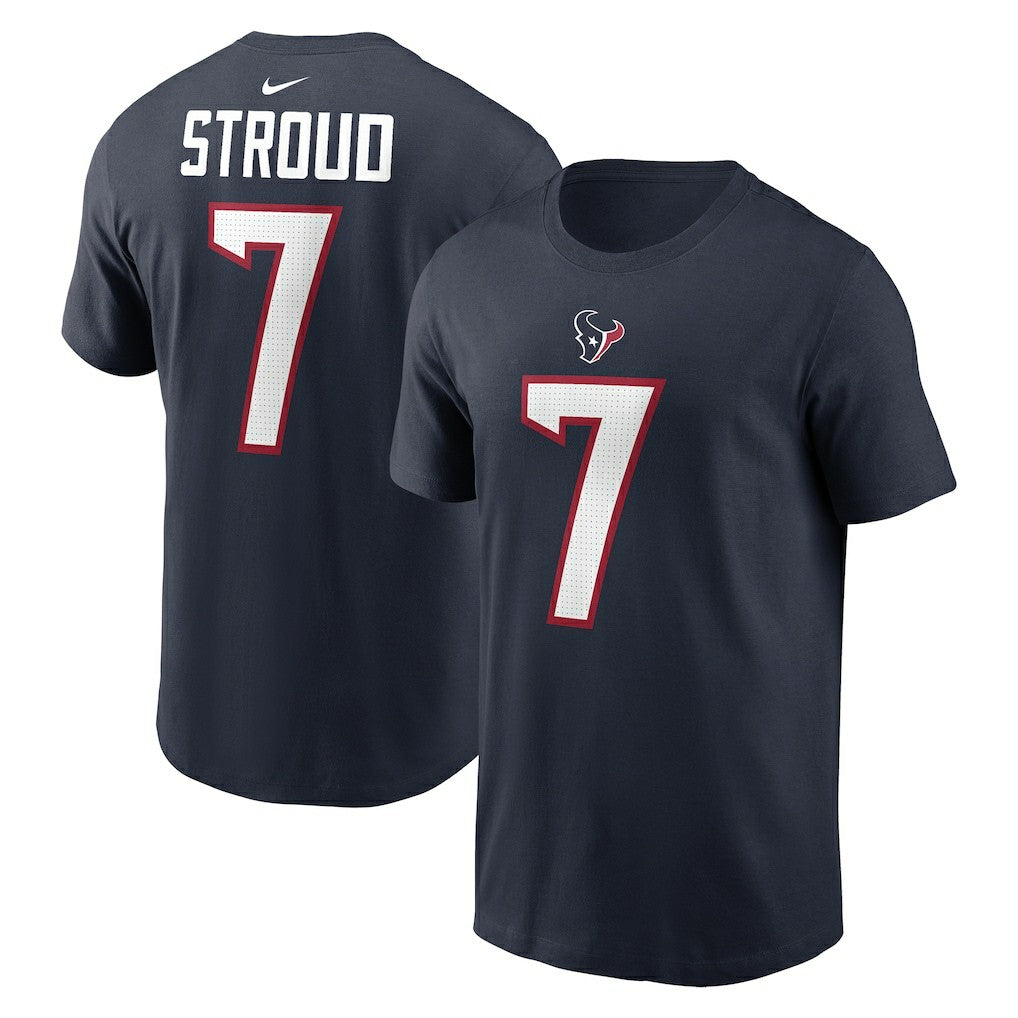 C.J. Stroud Houston Texans Player Name & Number T-Shirt - Navy - Nike
