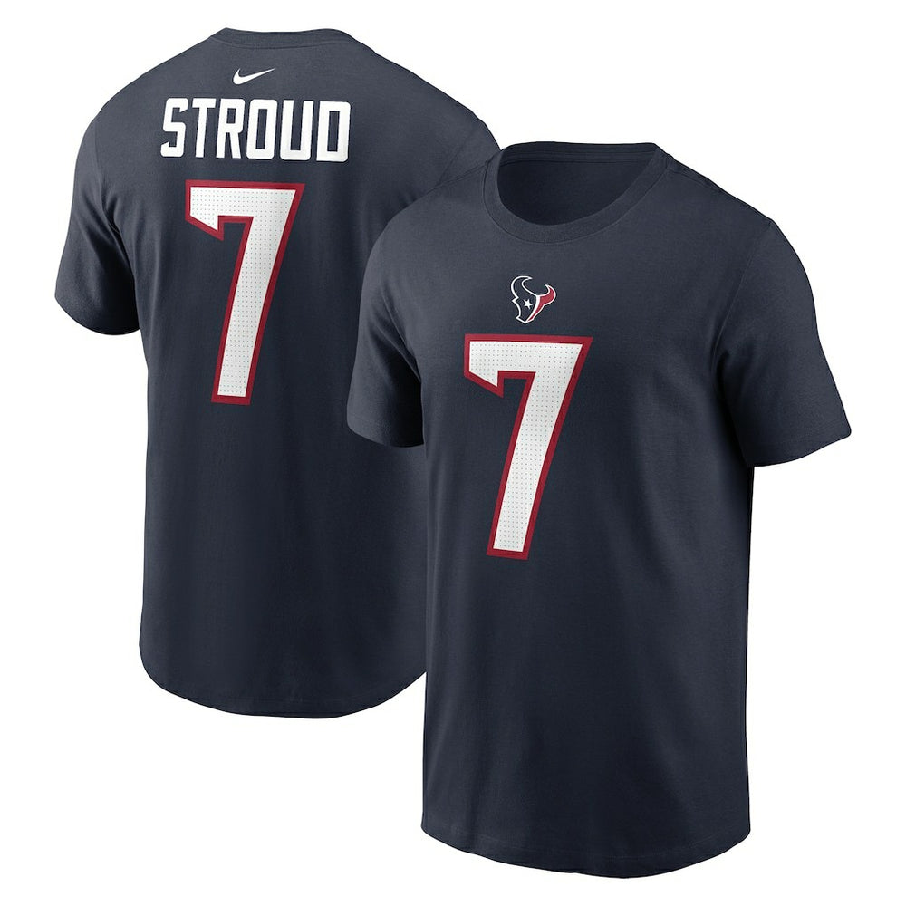 C.J. Stroud Houston Texans Player Name & Number T-Shirt - Navy - Nike