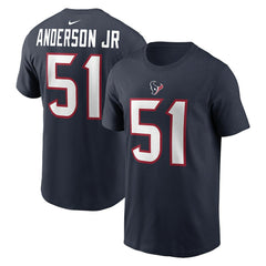 Will Anderson Jr. Houston Texans Player Name & Number T-Shirt - Navy - Nike