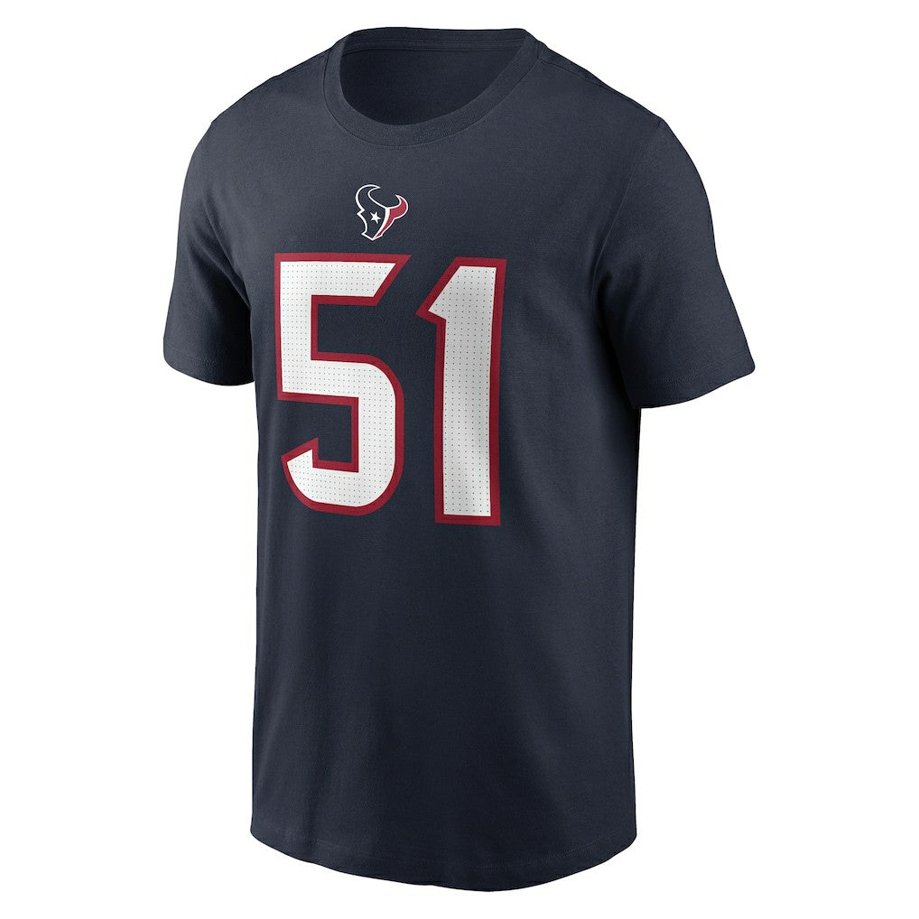Will Anderson Jr. Houston Texans Player Name & Number T-Shirt - Navy - Nike