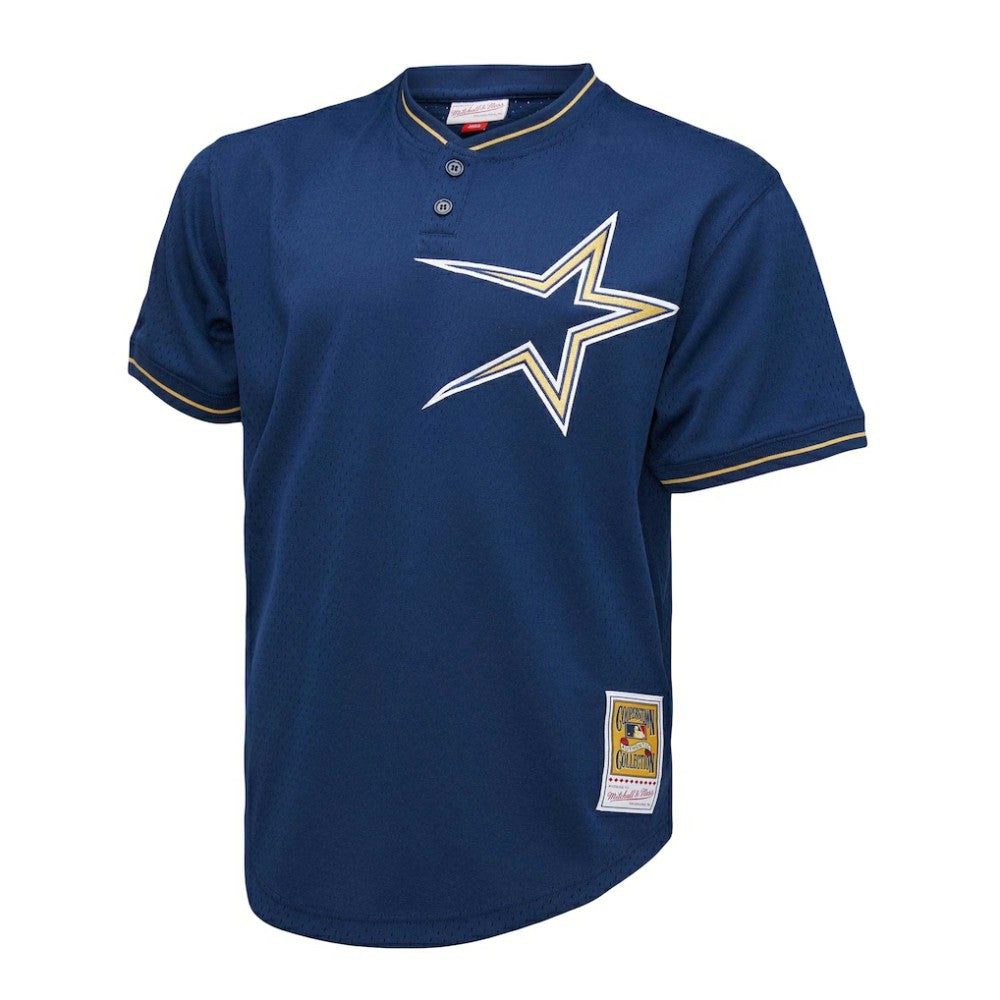 Craig Biggio Houston Astros Mitchell & Ness 1991 Cooperstown Collection Mesh Pullover Jersey Sale
