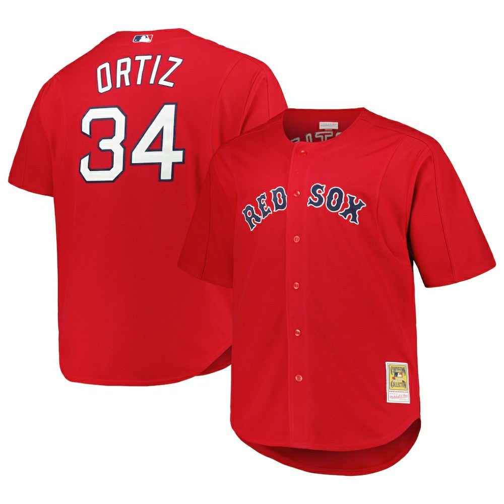 David Ortiz Boston Red Sox Mitchell & Ness Big & Tall Cooperstown Mesh Batting Practice Jersey Online