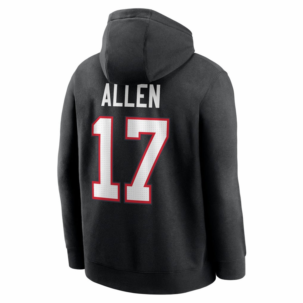 Josh Allen Buffalo Bills Name & Number Fleece Hoodie - Black - Nike
