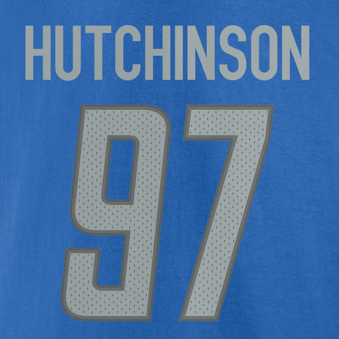 Aidan Hutchinson Detroit Lions Player Icon Name & Number T-Shirt - Blue - Fanatics