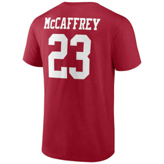 Christian McCaffrey San Francisco 49ers Player Icon Name & Number T-Shirt - Scarlet - Fanatics