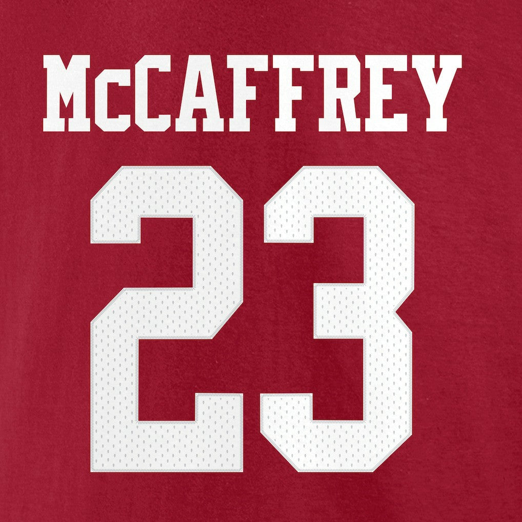 Christian McCaffrey San Francisco 49ers Player Icon Name & Number T-Shirt - Scarlet - Fanatics