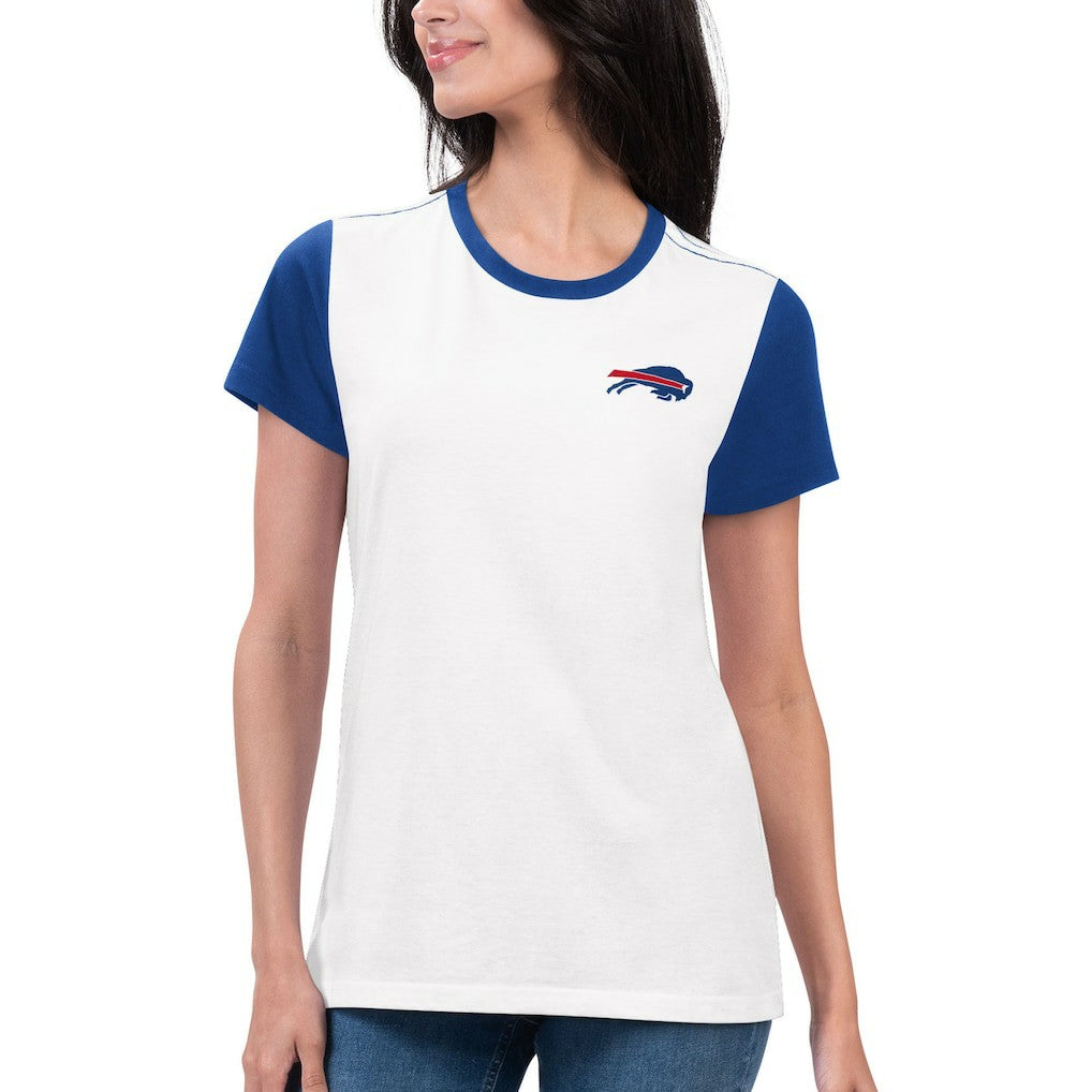 Buffalo Bills G-III 4Her by Carl Banks Women's Fashion Illustration T-Shirt - White/Royal - NFL