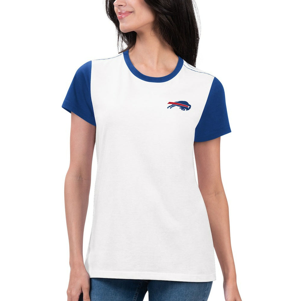 Buffalo Bills G-III 4Her by Carl Banks Women's Fashion Illustration T-Shirt - White/Royal - NFL