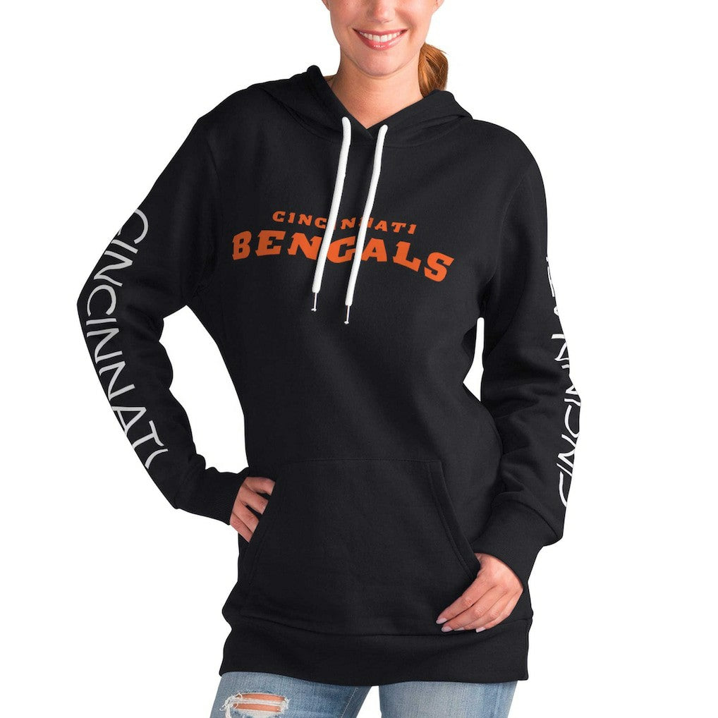 Cincinnati Bengals G-III 4Her by Carl Banks Women's Extra Inning Pullover Hoodie - Black - NFL