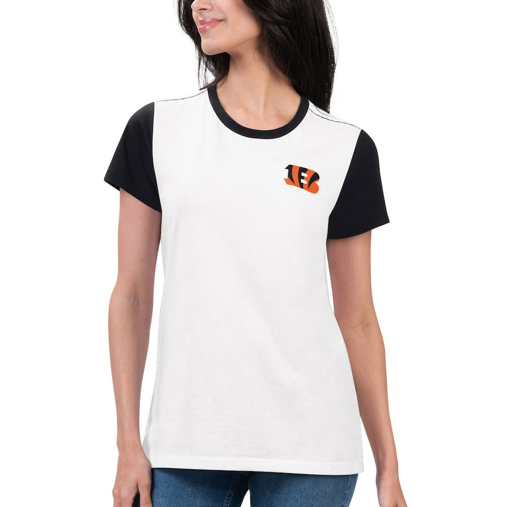 Cincinnati Bengals G-III 4Her by Carl Banks Women's Fashion Illustration T-Shirt - White/Black - NFL