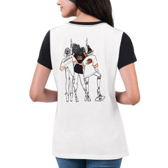 Cincinnati Bengals G-III 4Her by Carl Banks Women's Fashion Illustration T-Shirt - White/Black - NFL