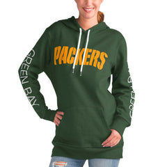 Green Bay Packers G-III 4Her by Carl Banks Women's Extra Inning Pullover Hoodie - Green - NFL
