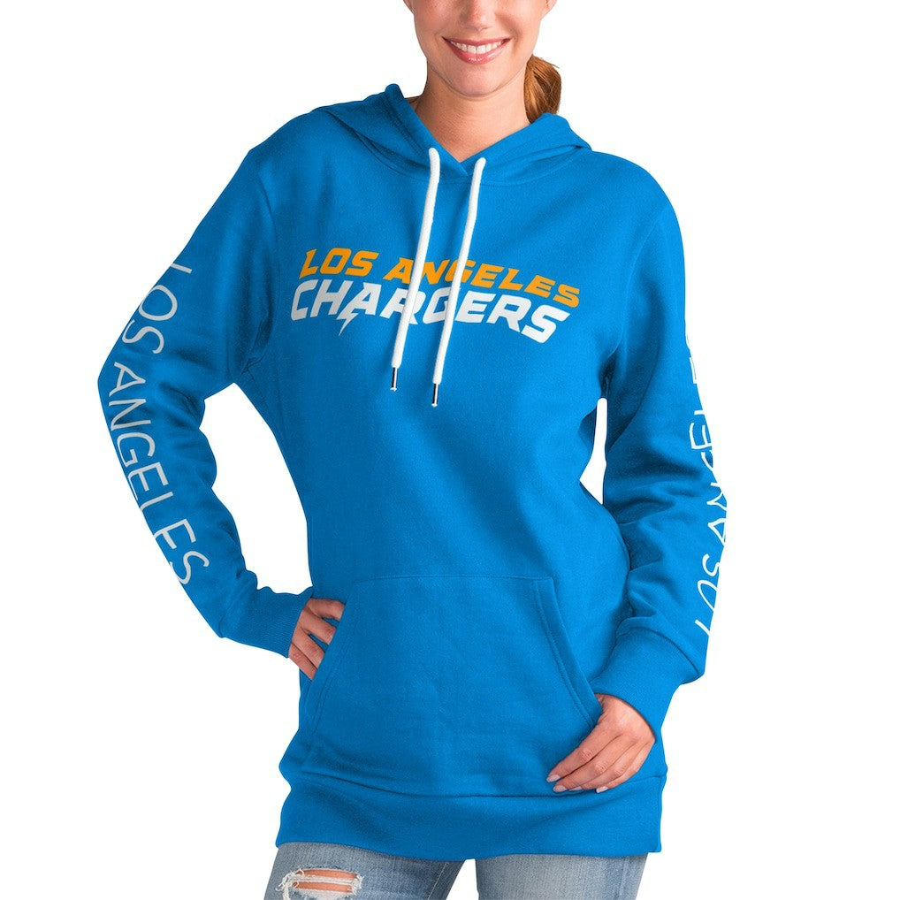 Los Angeles Chargers G-III 4Her by Carl Banks Women's Extra Inning Pullover Hoodie - Powder Blue - NFL