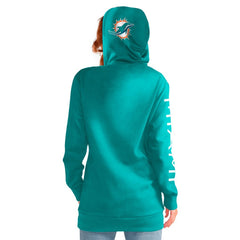 Miami Dolphins G-III 4Her by Carl Banks Women's Extra Inning Pullover Hoodie - Aqua - NFL