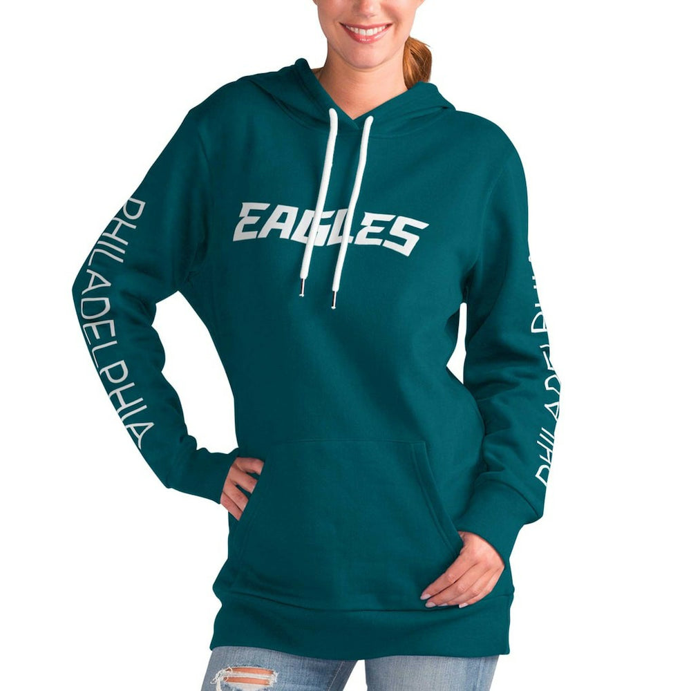 Philadelphia Eagles G-III 4Her by Carl Banks Women's Extra Inning Pullover Hoodie - Midnight Green - NFL
