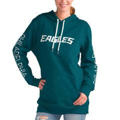 Philadelphia Eagles G-III 4Her by Carl Banks Women's Extra Inning Pullover Hoodie - Midnight Green - NFL